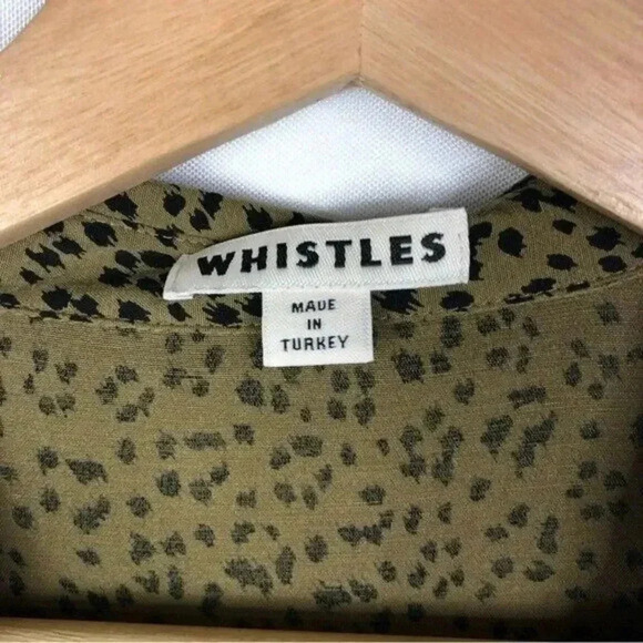 Whistles Lola Mini Ikat Animal Print Light Brown Shift Dress M - Picture 6 of 6